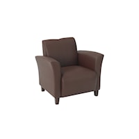 Wine Bonded Leather Breeze Club Chair
