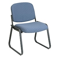 Deluxe Sled Base Armless Chair with Designer Plastic Shell