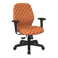 Mid Back 2-to-1 synchro Tilt Chair with 2 -Way Adjustable Soft padded Arms