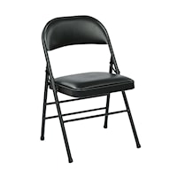 Folding Chair with Vinyl Seat and Back