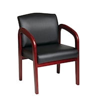 Cherry Finish Wood Visitor Chair