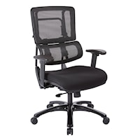 Vertical Black Mesh Back Chair with