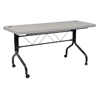 5’ Flip Table with Locking Casters