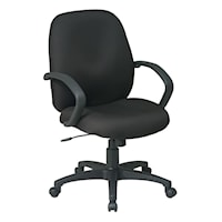 Executive Mid Back Managers Chair with Fabric Back