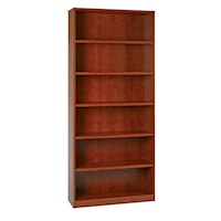 36Wx12Dx84H 6-Shelf Bookcase with 1" Thick Shelves -