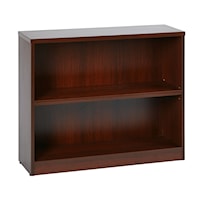 36Wx12Dx30H 2-Shelf Bookcase with 1" Thick Shelves