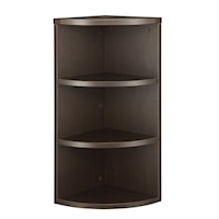 Napa 36"H Quarter-Round Open Hutch