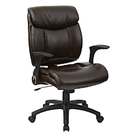 Faux Leather Managers Chair with Flip Arms