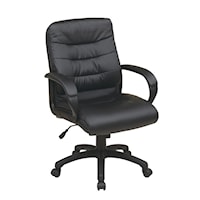Mid Back Faux Leather Executive Chair