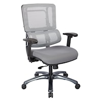 Vertical Grey Mesh Back Chair