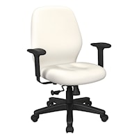 Mid Back 2-to-1 synchro Tilt Chair with 2 -Way Adjustable Soft padded Arms