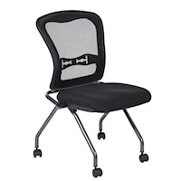 Deluxe Armless Folding Chair With ProGrid® Back