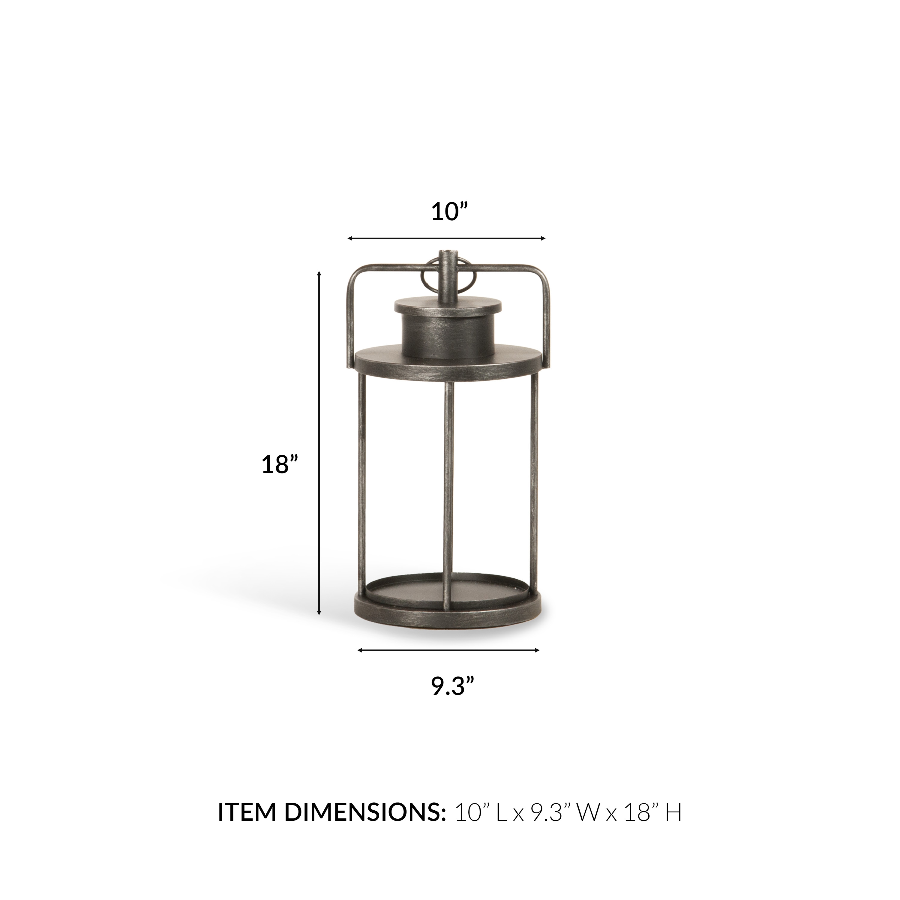 Inspired Visions by Peak Season Lantern Collection Barlow Hanging Lantern - Medium