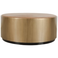 Contemporary Round Coffee Table with Casters
