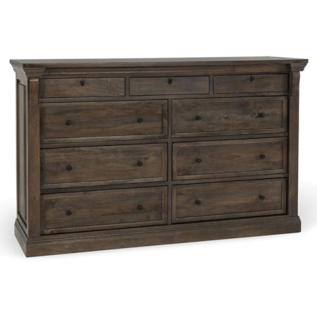 Wood 9Dwr Dresser Cocoa Brown