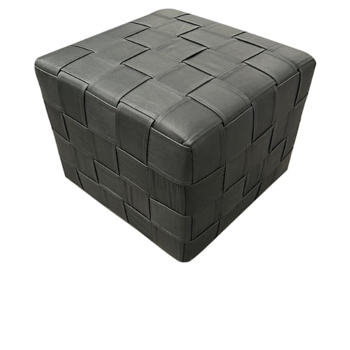 Traditional Cube Ottoman with Plinth Base