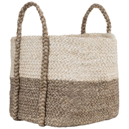 Jute Basket Ivory/Gray