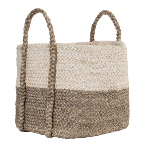 Jute Basket Ivory/Gray