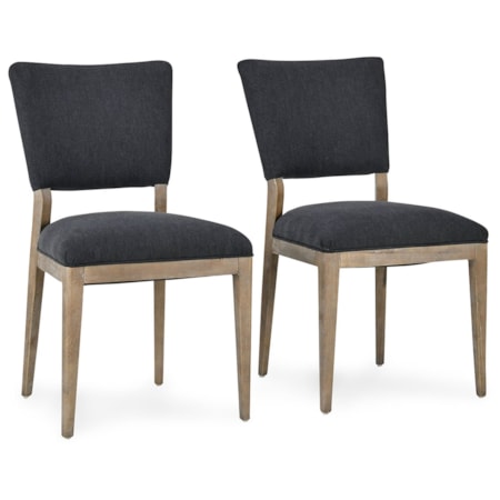 Upholstered Dining Chair Gray Set Of 2