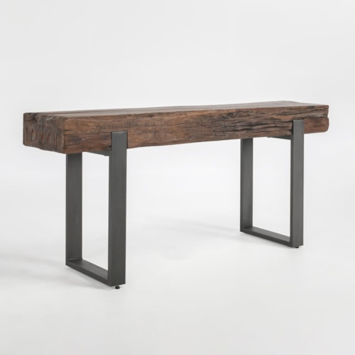 Rustic Console Table with Reclaimed Wood