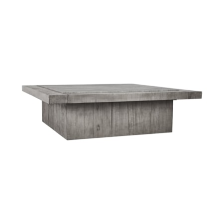 Square Coffee Table Distressed Gray