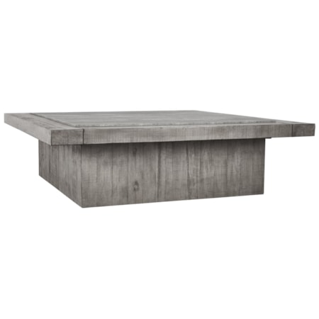 Square Coffee Table Distressed Gray