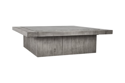 Square Coffee Table Distressed Gray