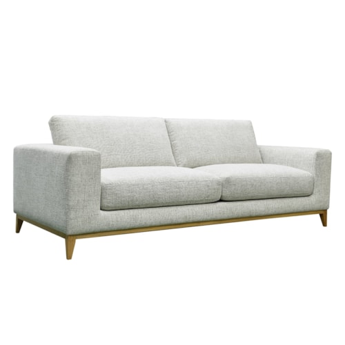 Transitional Sofa with Wood Legs