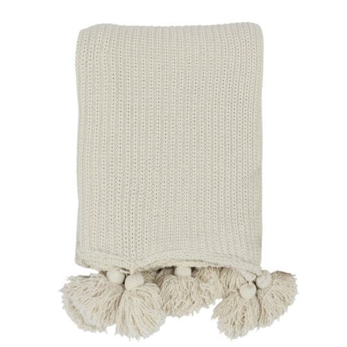 Tc Veda Ivory Throw 50X70