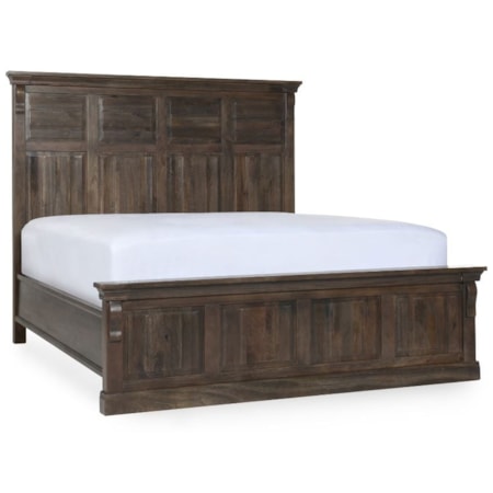 Wood Eastern King Bed Cocoa Brown