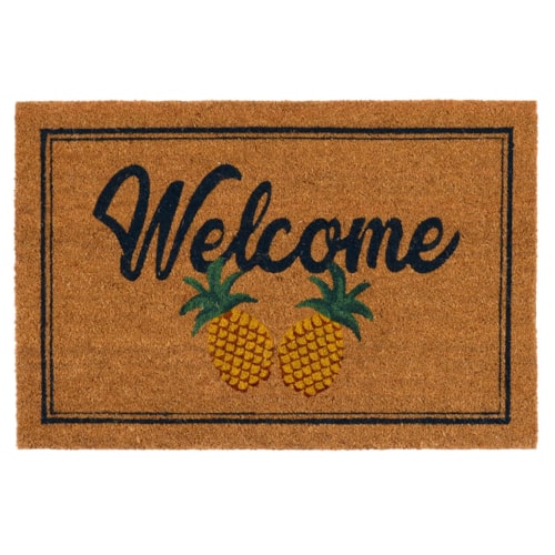 Doormat Two Pineapples Natural 24X36