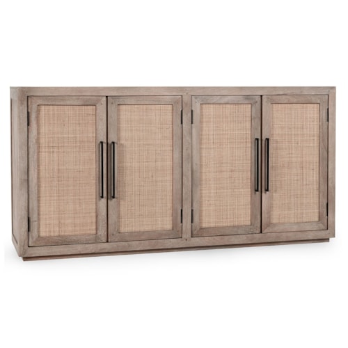 Coastal 4-Door Cabinet with Magnetic Catches