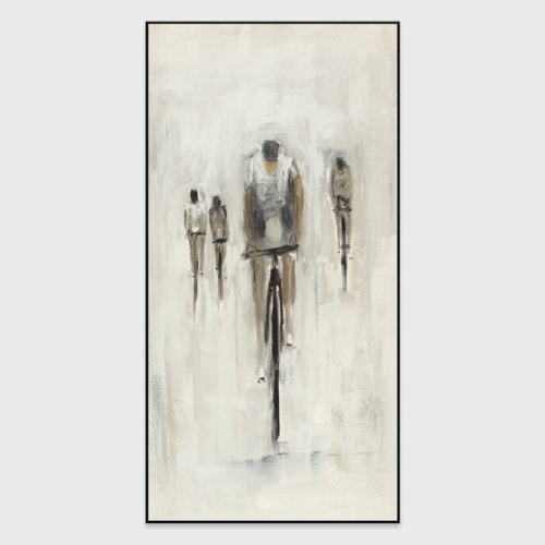 Cyclist Painting 40X80 By Buddy Whitlock