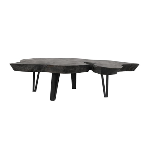 Contemporary Coffee Table with Metal Base