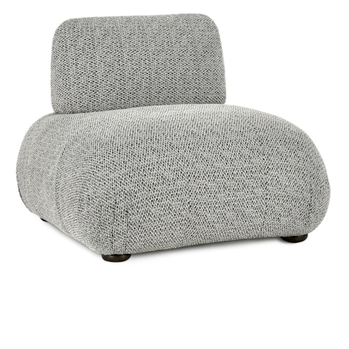 Contemporary Armless Upholstered Accent Chair