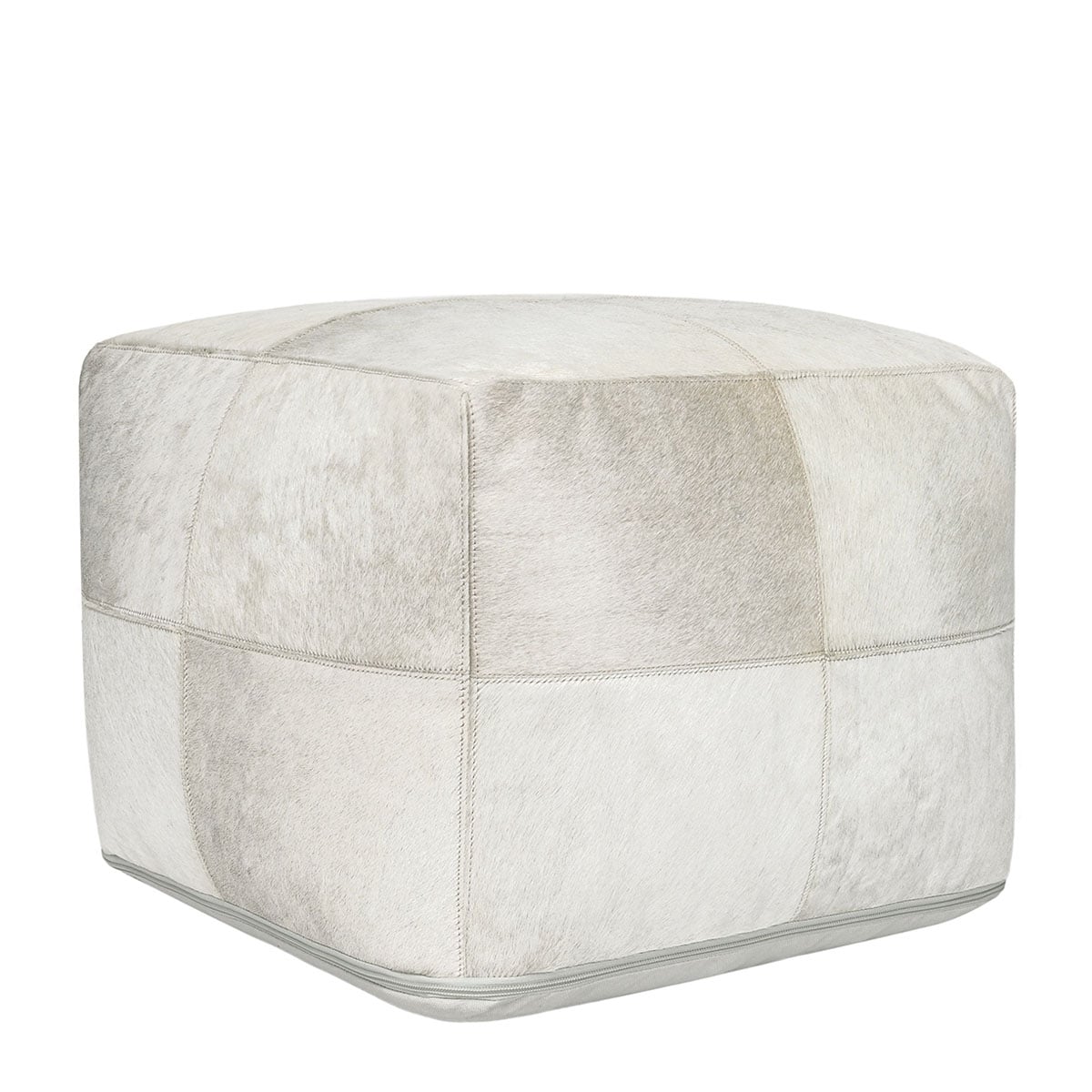 Casual Cube Pouf with Velvet Upholstery