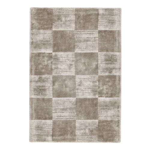 Indoor 9x12 Check Dove Grey Rug