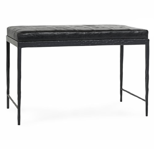 Industrial Leather Bench