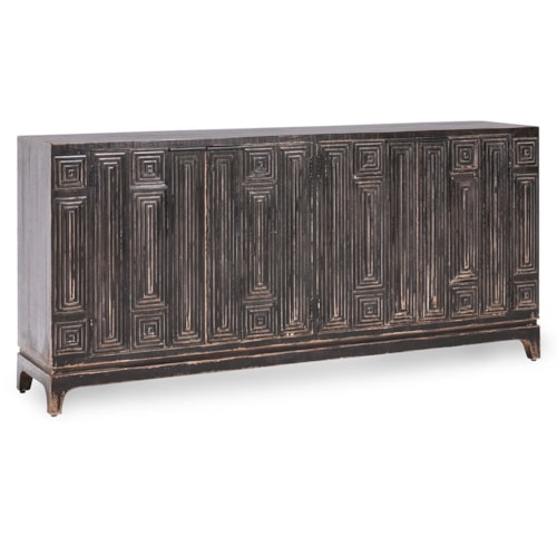 Rustic Antique 4-Door Sideboard