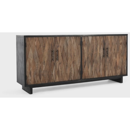 Contemporary 4-Door Cabinet