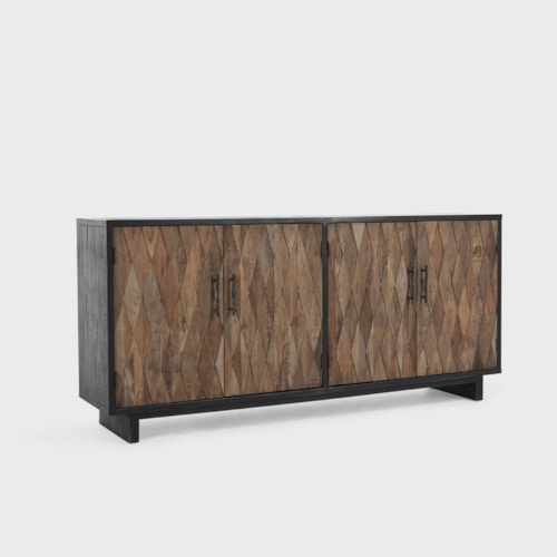Contemporary 4-Door Cabinet