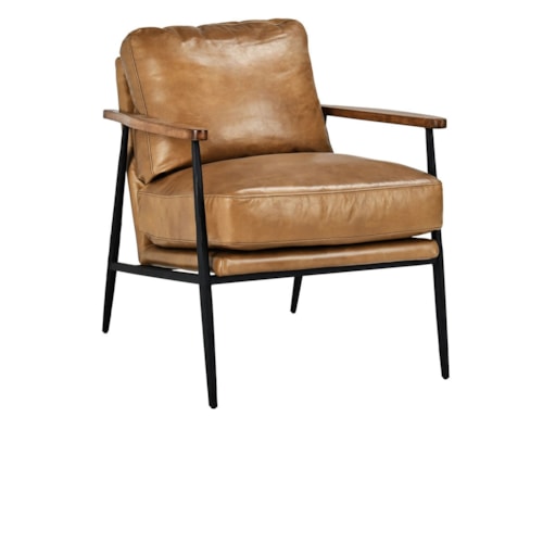 Transitional Chair with Iron Frame