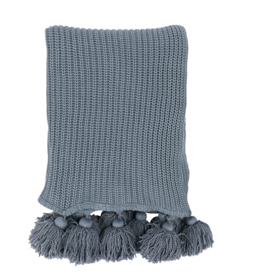 Tc Veda Sea Fog Blue Throw 50X70