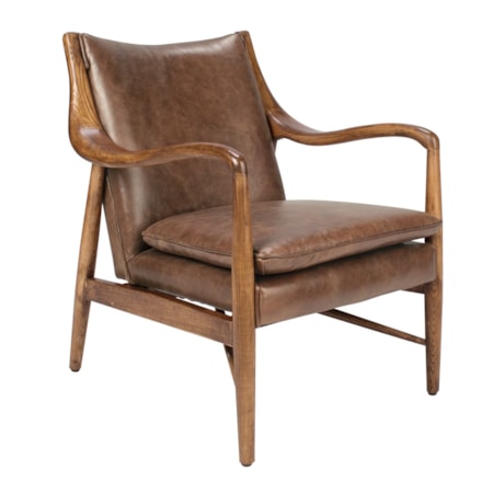 Club Chair Barrel Brown