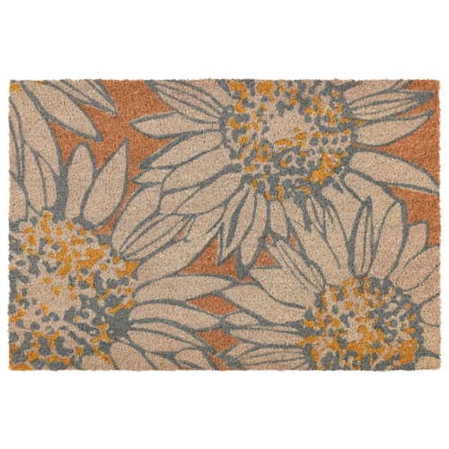 Doormat Sunflower Selfie Natural Multi 24X36