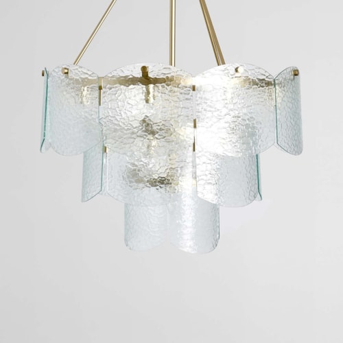 Contemporary Gold Chandelier