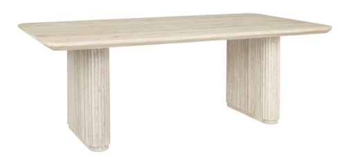 Transitional Dining Table with Double Pedestal Base