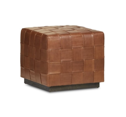 Traditional Cube Ottoman with Plinth Base