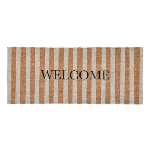 Doormat Striped Welcome Natural 24X57
