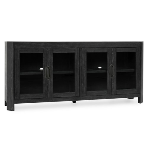 Contemporary 4-Door Accent Cabinet with Magnetic Catches